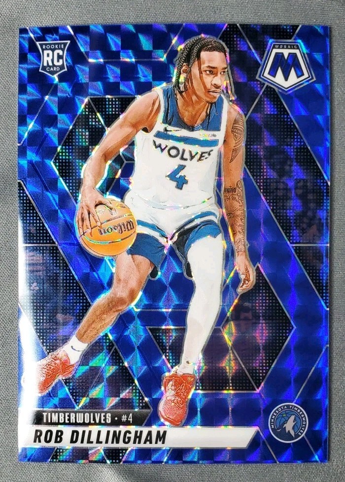 2024-25 Panini Mosaic - Rookies Robert Dillingham #218 Blue Mosaic Prizm /199