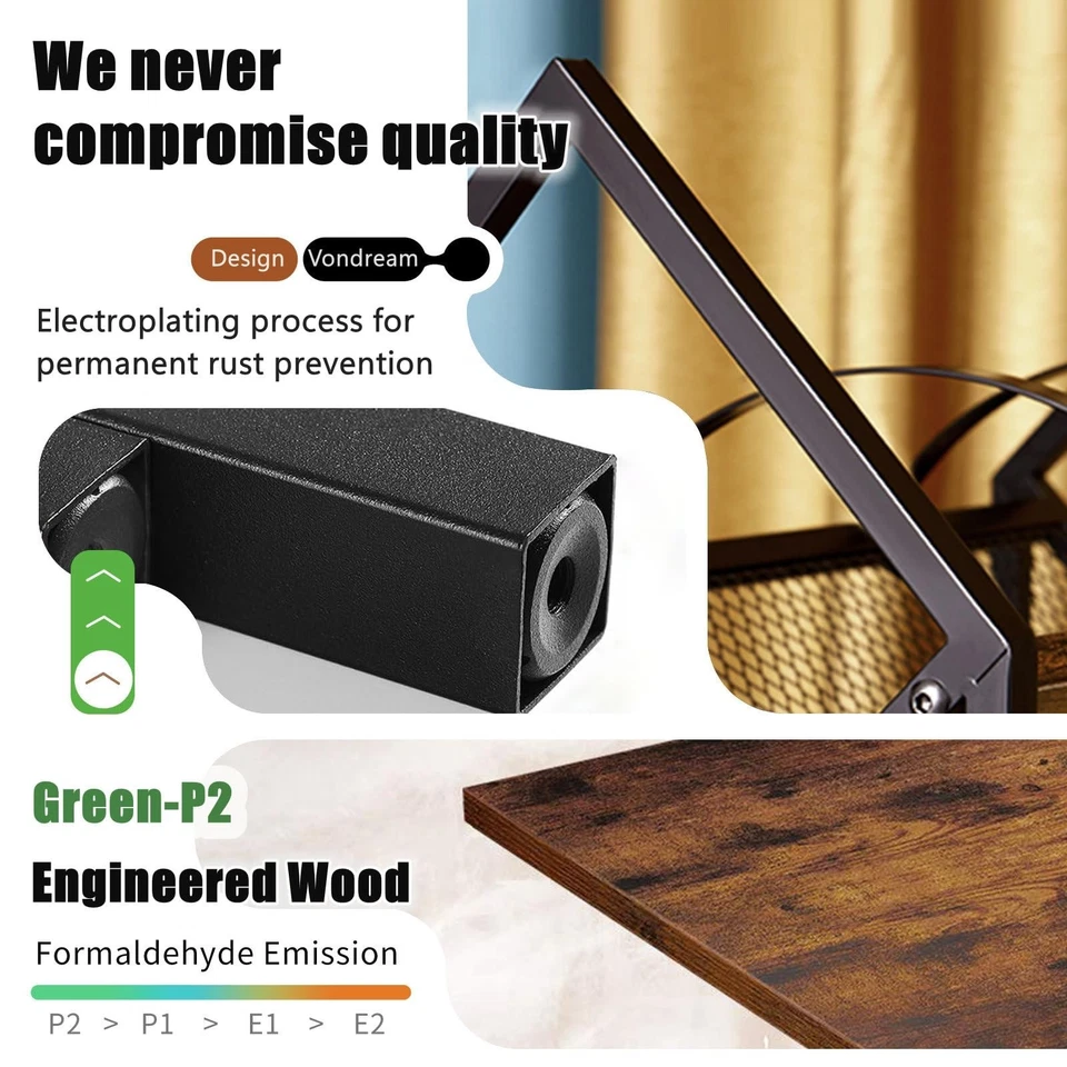 Vinyl Schallplatten Regal 80–100 LP Aufbewahrung, Retro Rack Vinyl Record Halter - Bild 4 von 4