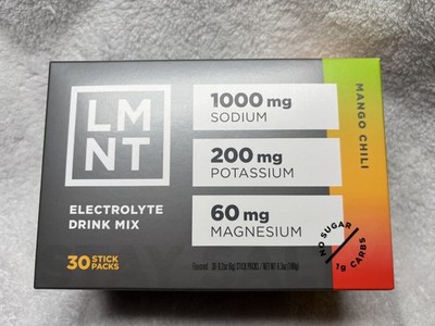 NEW-UNOPENED LMNT 0 Sugar Electrolytes - FREE SHIPPING-Mango Chili Salt-30 Count