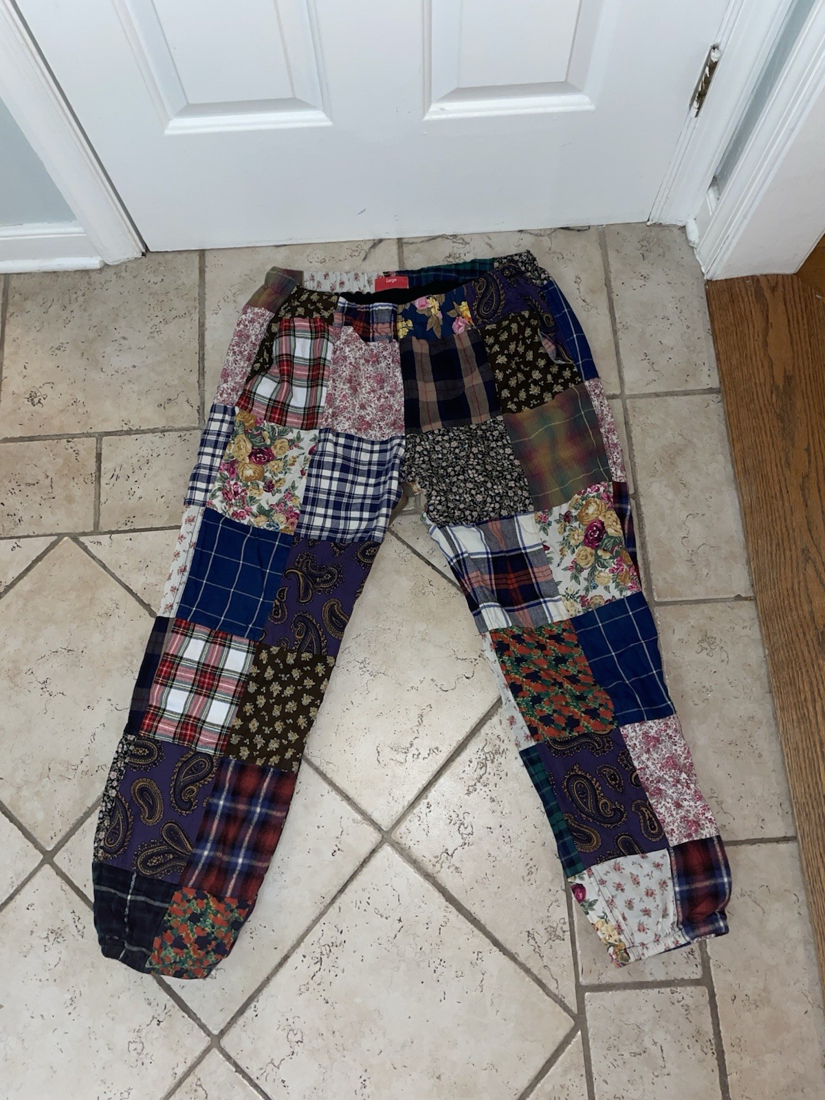 Size Large Supreme FW16 Patchwork Set Anorak & Sw… - image 6