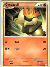 Cyndaquil 61/123 Common HeartGold & SoulSilver Pokemon Moderately Played