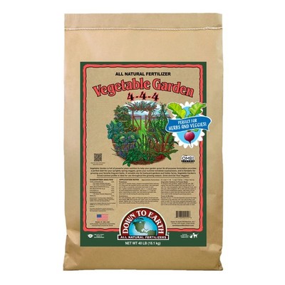 Down To Earth Vegetable Garden 4-4-4 Organic Plant Food, 40 lb Bag