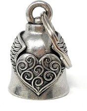 with Wings Motorcycle Biker Bell Accessory or Key Chain for Luck