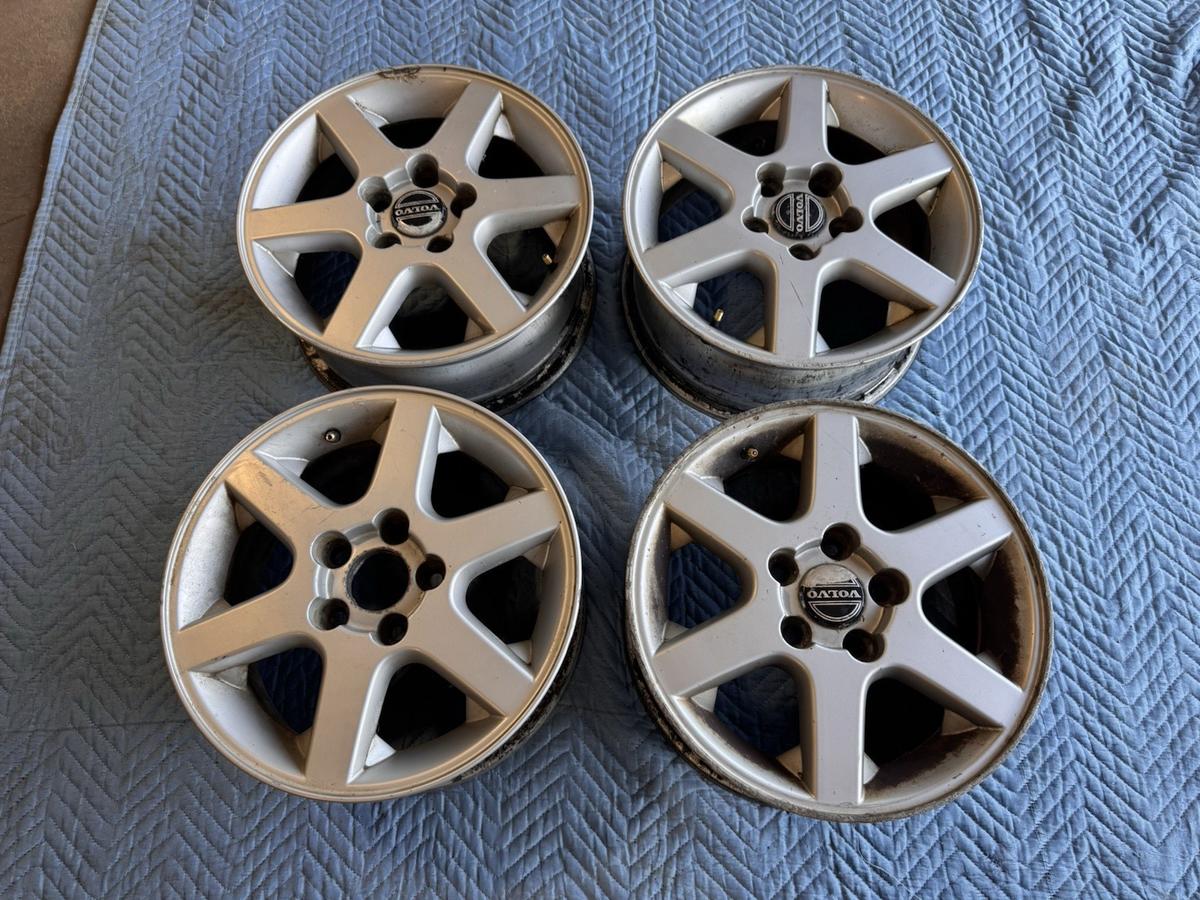 1998-2000 Volvo S70 V70 XC Set of 4 Naiad Aluminum 15 x 6.5 Wheels