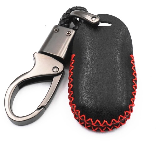 For Nissan Maxima Sentra Infiniti Black Leather 4 Buttons Key Case Fob Cover - Picture 5 of 5