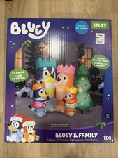 Gemmy 6  Wide Bluey  Family Lighted LED Inflatable Christmas Decoration NEW