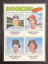 1977 Topps - Rookie Pitchers Greg Minton, Len Barker, Randy Lerch #489 (RC)