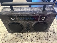 Bumpboxx Ultra Boombox Black Gray Graffiti Design Portable Stereo