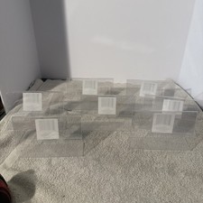 6x4 Slanted Acrylic Clear Sign Holders Picture Stands Frames  Lot Of 7