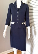 St. John Collection 2 Pcs Suit Jacket  Dress Sz 4