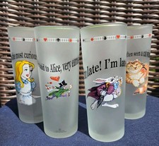 4 esmerilados ALICIA EN EL PAÍS DE LAS MARAVILLAS 16 oz. Vasos Cardew Design Dartington