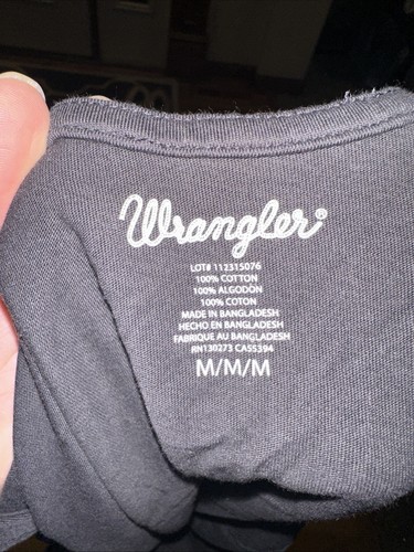 Wrangler tank top Black Western Cowgirl Cotton Horse Rodeo Mountains M - Picture 9 of 9