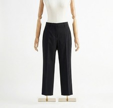 Authentic Women's Prada Black Classic Dress Pants Trousers Сrease Milano Size 46