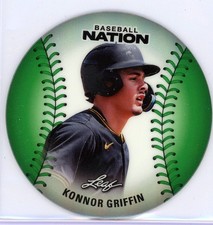 2026 Leaf Baseball Nation Konnor Griffin #BDB-24 Green Baseball Disc 25/25!! SP!