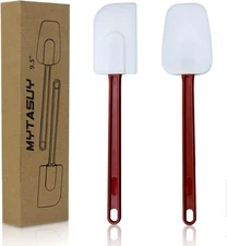 10 INCH Silicone Spatulas Heat Resistant Heavy Duty Rubber Spatulas Commercial S