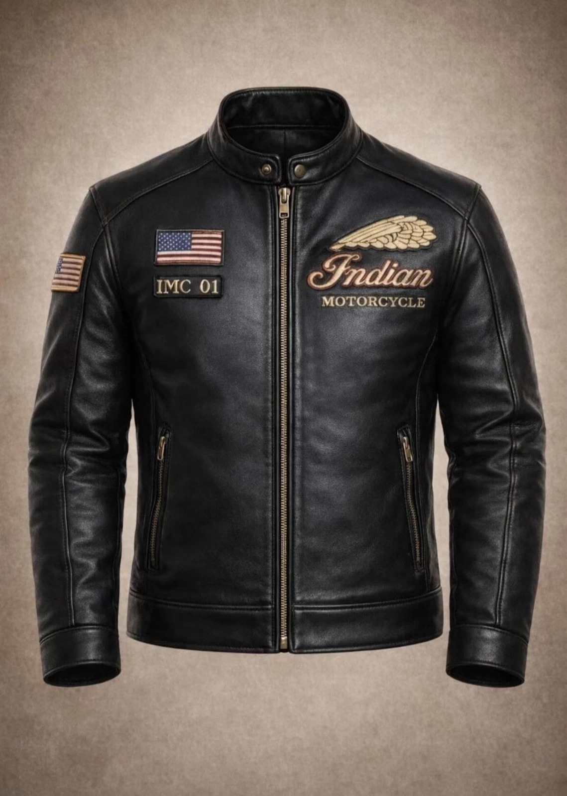 Men’s Black Indian Bomber Motorcycle Leather Jacket Genuine Cowhide Biker Coat
Opens in a new window