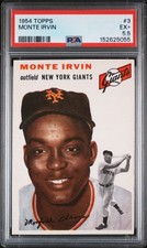 1954 TOPPS #3 MONTE IRVIN PSA 5.5