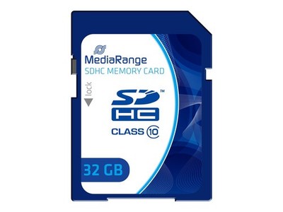 MEDIARANGE MR964 32GB SDHC Class 10 45MB/s 15MB/s Blue Memory Card 32GB Class