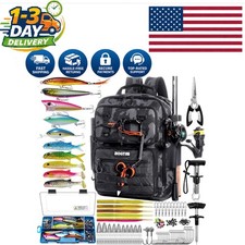 Multi-Purpose Fishing Backpack with Fishing Gear Kit for Men  Women Anglers