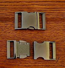 PAIR (2) 1 Inch Gunmetal Buckles