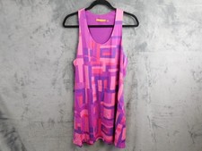 Alice & Olivia Dress Womens Large Pink Purple Racerback Y2K Retro 90s Shift Silk
