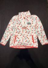 New Girl's Eddie Bauer Quest 1/4 Fleece White Pullover M10-12 With Tag