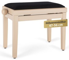 B-WARE Klavierbank Klavierstuhl Pianobank Klavierhocker Schminkhocker LA Beige