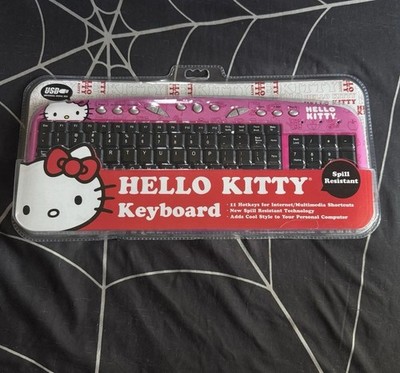 Sakar Hello Kitty Pink USB Wired Keyboard, Spill Resistant, QWERTY English