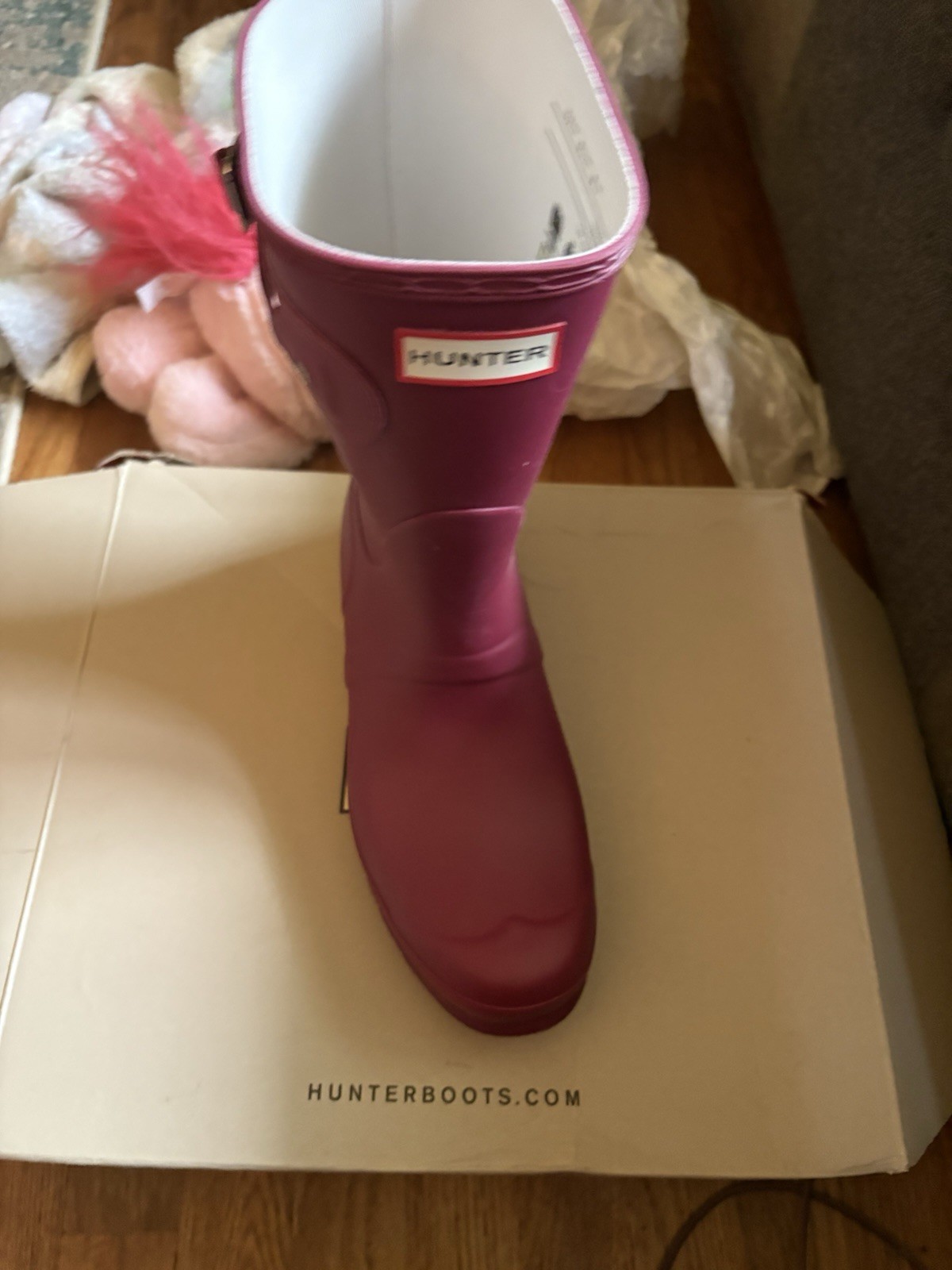 Hunter Pink Rain Boots Size 10 Brand New Never Worn