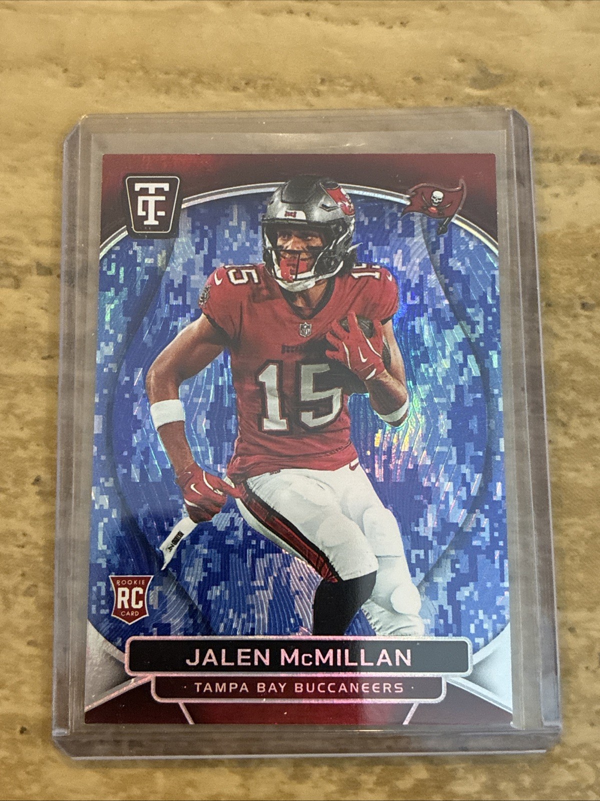 Jalen McMillan Panini Totally Certified #131 Platinum Blue Mirror Camo