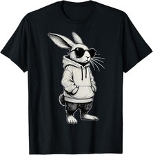 Bunny Face With Sunglasses Easter Day for Boys Men Kids T-Shirt