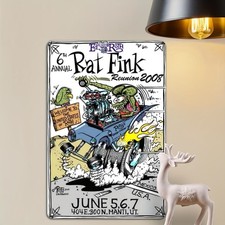 Rat Fink 6th Annual Vintage Poster Tin Metal Signs Home D cor 8x12
