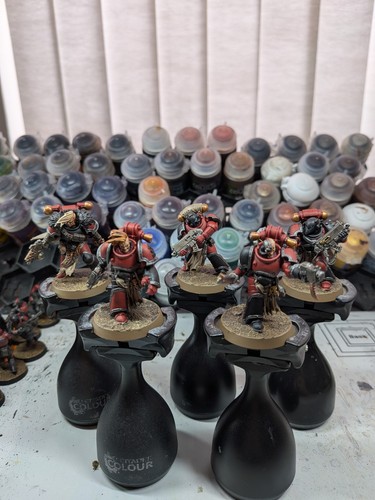 Warhammer 40k, Chaos Space Marines, Red Corsairs, Raiders, Painted