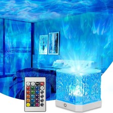 Ocean Wave Projector Light,16 Colors Water Ripple Romantic Ambient Lighting Nort