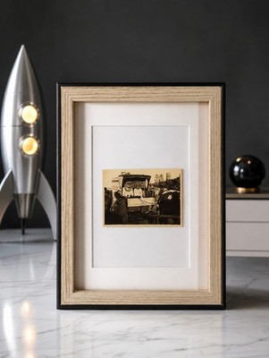 CRINGE Vintage Photo 1956 Dresden | Original GDR Photograph in Frame | Weirdcore