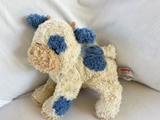 Gund Cozys Cow Cream/Blue 11" Plush Stuffed Animal Toy 6064472