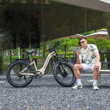 Dual Motor 26" Fat Tire E-Mountain Bike 48V 17.5Ah Oil Brake Electric Bike US