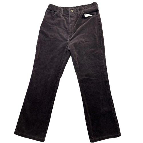 Vintage Wrangler Cordhose Herren 34x30 braun gerades Bein Made USA dünne Wale - Bild 5 von 15