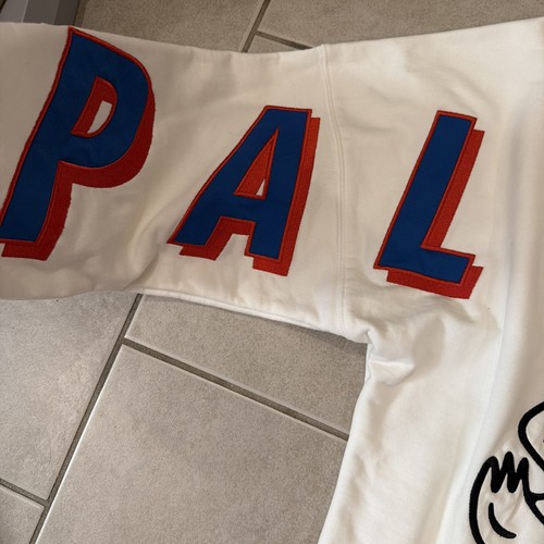 Einmal getragen Herren XL Palace Skateboards White Duck Out Hoodie X-Large FW19 Kapuze - Bild 8 von 14