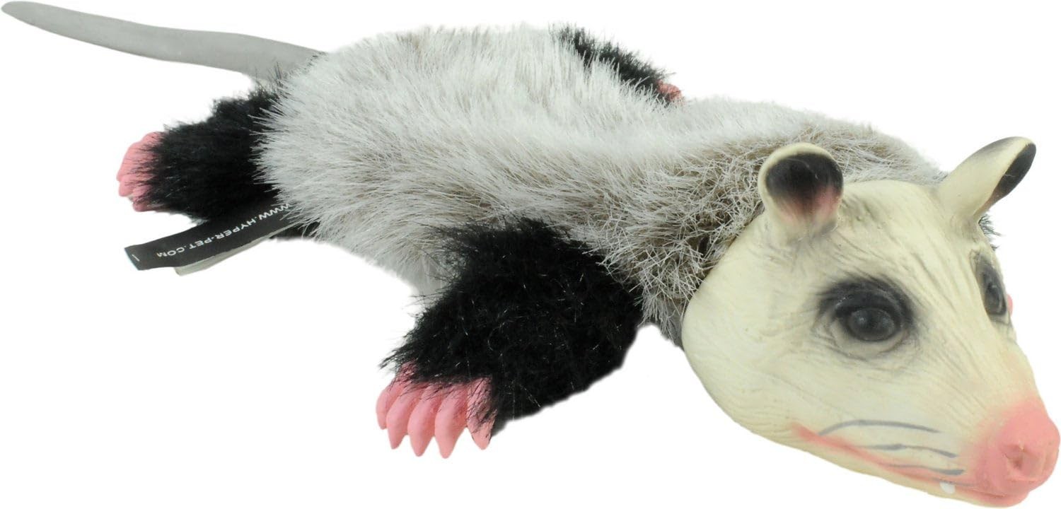 Hyper Pet Real Skinz Plush Dog Toy with Squeaker Opossum
