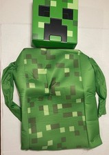 Minecraft Creeper Child Costume, Size M 8 , Mask And Body Used Good Condition