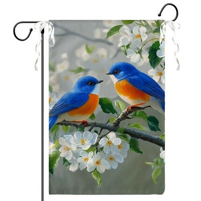 Cryfox Spring Floral Birds Garden Flags 12x18 Double Sided Small Spring Summe...