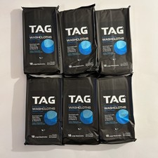 6 Packs Tag Disposable Washcloths 18 Large Per Pack Not Flushable Alcohol Free