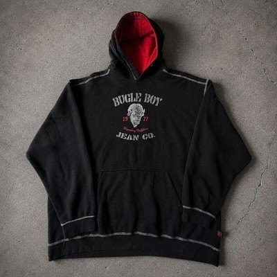 Y2K Vintage Bugle Boy Hoodie Baggy Skater Streetwear Oversized Pullover 2XL