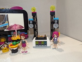 LEGO  Friends #41106 POP STAR TOUR BUS Livi Stephanie Mia Incomplete 