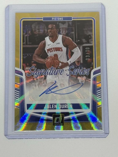 2024-25 Panini Donruss - Jalen Duren Signature Series Gold Holo Laser /10 SS-JDP