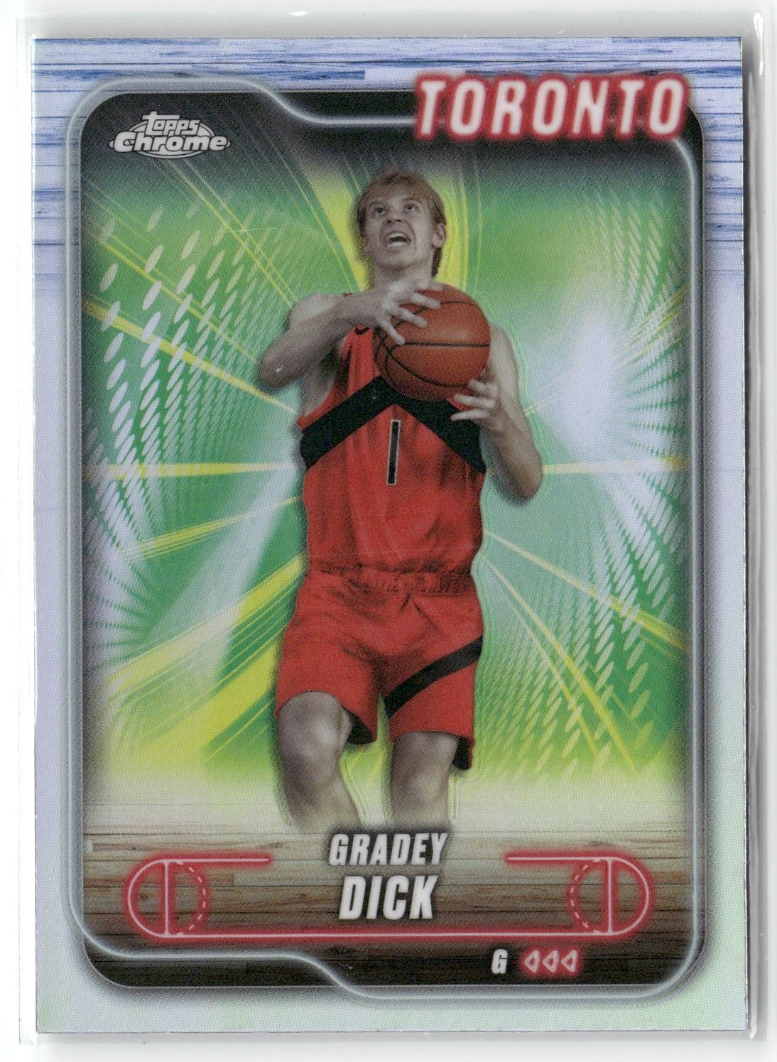 2024-25 Topps Chrome - Aqua Refractor #92 Gradey Dick #/199