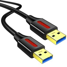 Yeung Qee USB 3.0 A to A Male Cable 20 FT,USB Type A 20ft, Black