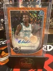 2025 Bowman Sapphire Brandon Miller #BCA-BM Chrome Auto Orange Refractor /25 SSP