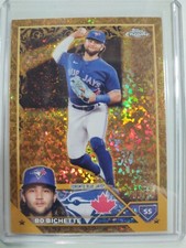 2023 Topps Chrome Gilded Collection Bo Bichette /50 Gold Diamond Refractor 